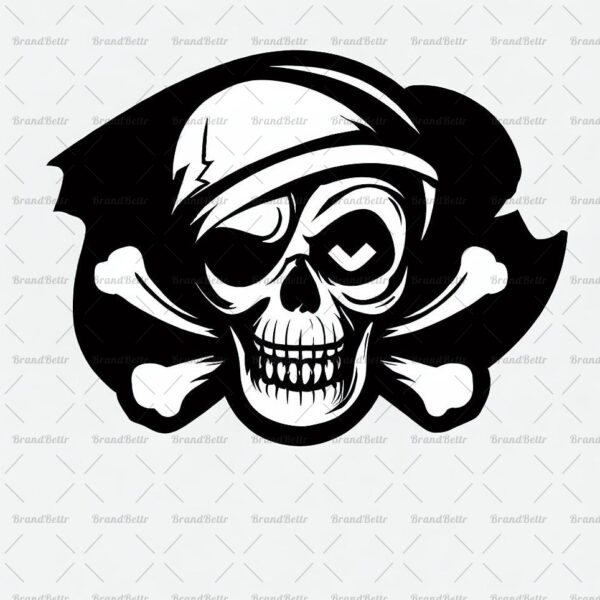 Piratenschädel und gekreuzte Knochen